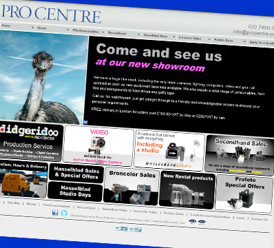 Image of Pro Centre website